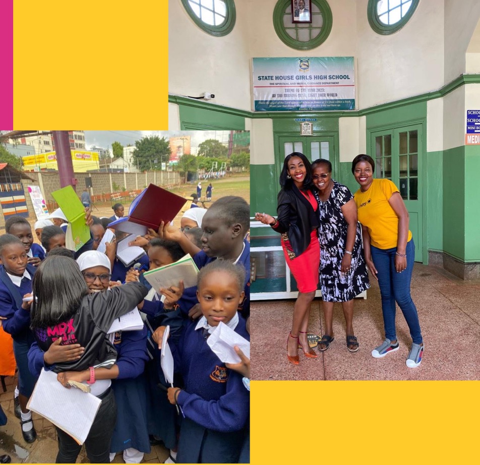 Mwalimu Rachel connecting with students during school visits