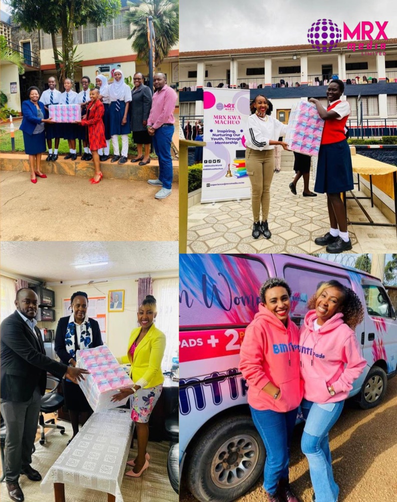 MRX Media and Binti Pads distributing sanitary towels at schools